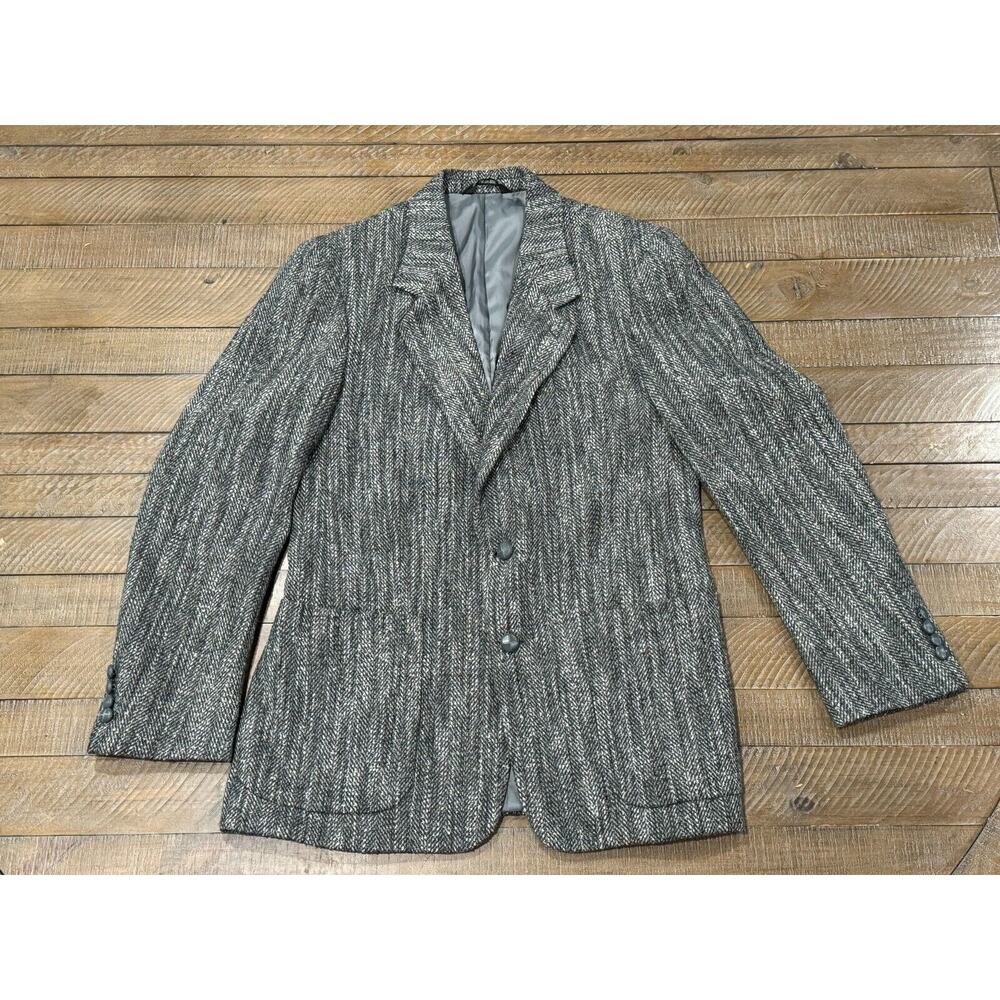 Caravelle Wool Blend Gray/Multicolor Coat/Blazer - Size M/L - See Measurements
